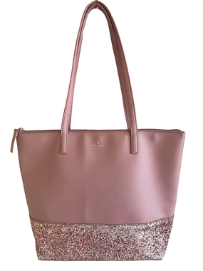 kate spade Rose Pink Glitter-Trim Storybook Tote